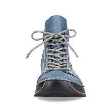Load image into Gallery viewer, Rieker Ladies Blue Lace-Up Boot with Zip: 71510-14
