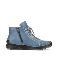 Load image into Gallery viewer, Rieker Ladies Blue Lace-Up Boot with Zip: 71510-14
