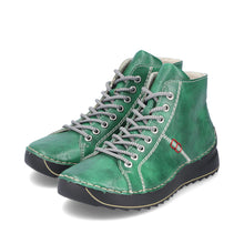 Load image into Gallery viewer, Rieker Ladies Green Lace-Up Boot with Zip: 71510-52
