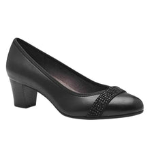 Load image into Gallery viewer, Jana Ladies Black Court Shoe: 22466-45

