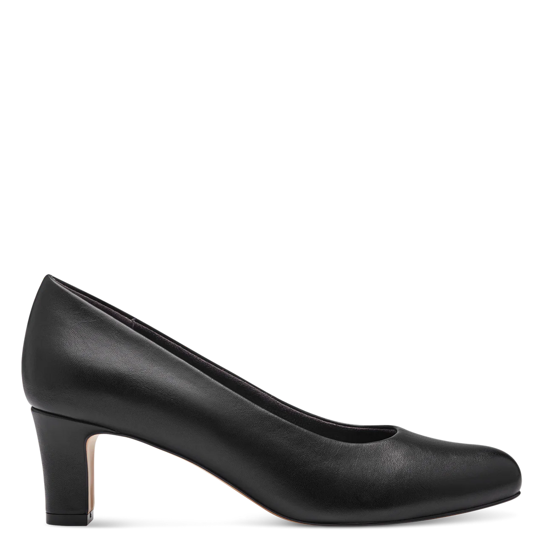 Jana Ladies Black Court Shoe: 22472-41