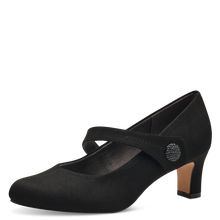 Load image into Gallery viewer, Jana Ladies Black Velcro Strap Shoe: 22473-41
