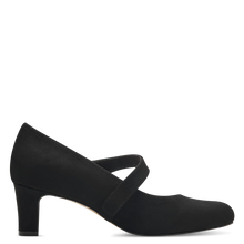 Load image into Gallery viewer, Jana Ladies Black Velcro Strap Shoe: 22473-41
