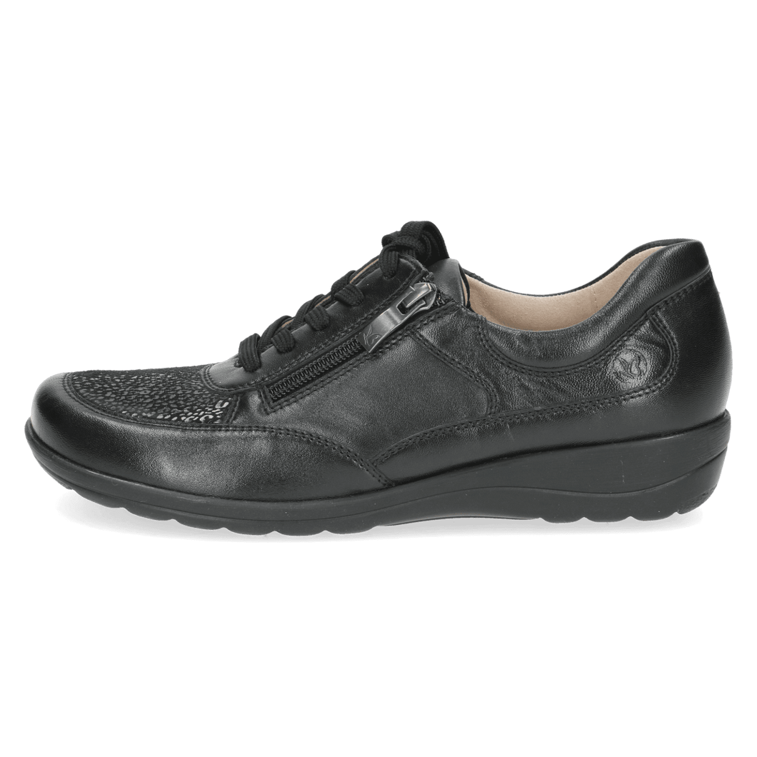 Caprice Ladies Black Lace-Up Shoe: 23766-43
