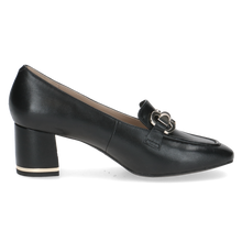 Load image into Gallery viewer, Caprice Ladies Black Block Heel Shoe: 24405-45
