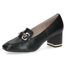 Load image into Gallery viewer, Caprice Ladies Black Block Heel Shoe: 24405-45
