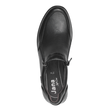 Load image into Gallery viewer, Jana Ladies Black Zip Low Wedge Shoe: 24663-41
