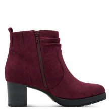 Load image into Gallery viewer, Jana Ladies Burgundy Nubuck Heel Boot: 26378-43
