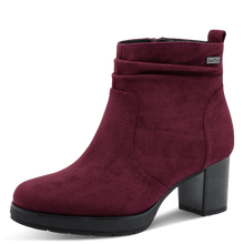 Load image into Gallery viewer, Jana Ladies Burgundy Nubuck Heel Boot: 26378-43
