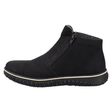 Load image into Gallery viewer, Rieker Ladies Black Flat Ankle Boot: Z4265-00
