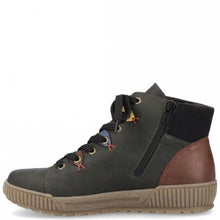 Load image into Gallery viewer, Rieker Ladies Green Lace-Up Boot: N0711-54
