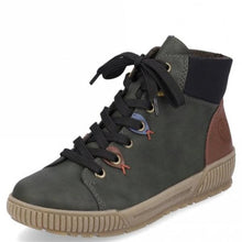 Load image into Gallery viewer, Rieker Ladies Green Lace-Up Boot: N0711-54
