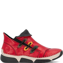 Load image into Gallery viewer, Rieker Ladies Red Flat Ankle Boot; 45983-33
