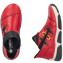 Load image into Gallery viewer, Rieker Ladies Red Flat Ankle Boot; 45983-33
