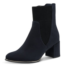 Load image into Gallery viewer, Marco Tozzi Navy Sock Ankle Boot: 25392-41
