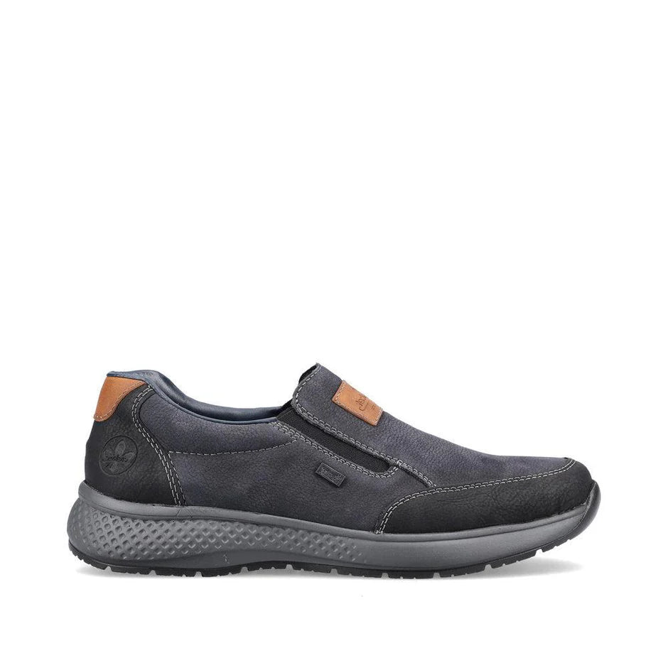 Rieker Mens Navy Slip-On Shoe B7654-02