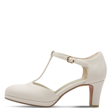 Load image into Gallery viewer, Marco Tozzi Ladies Cream T-Bar: 24419-45
