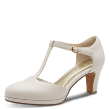 Load image into Gallery viewer, Marco Tozzi Ladies Cream T-Bar: 24419-45
