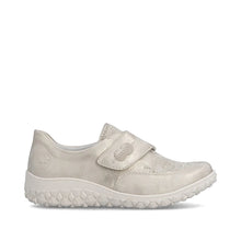 Load image into Gallery viewer, Rieker Ladies Gold Velcro Shoe: 58552-62

