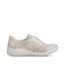 Load image into Gallery viewer, Rieker Ladies Gold Velcro Shoe: 58552-62
