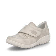 Load image into Gallery viewer, Rieker Ladies Gold Velcro Shoe: 58552-62
