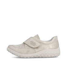 Load image into Gallery viewer, Rieker Ladies Gold Velcro Shoe: 58552-62
