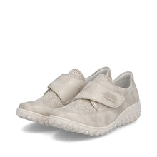 Load image into Gallery viewer, Rieker Ladies Gold Velcro Shoe: 58552-62
