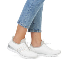 Load image into Gallery viewer, Rieker Ladies White Trainer: L3259-80
