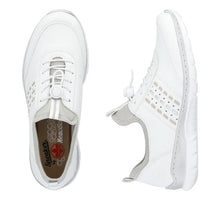 Load image into Gallery viewer, Rieker Ladies White Trainer: L3259-80
