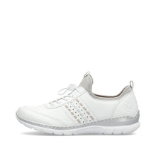Load image into Gallery viewer, Rieker Ladies White Trainer: L3259-80
