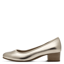 Load image into Gallery viewer, Jana Ladies Gold Low Heel Court Shoe : 22360-42
