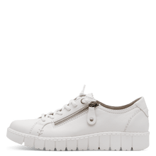 Load image into Gallery viewer, Jana Ladies White Lace-Up Trainer 23704-46
