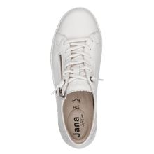 Load image into Gallery viewer, Jana Ladies White Lace-Up Trainer 23704-46
