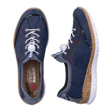 Load image into Gallery viewer, Rieker Ladies Blue Slip-On Shoe: N42T0-14
