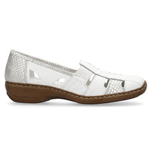 Load image into Gallery viewer, Rieker Ladies White Slip On Shoe 41385-80

