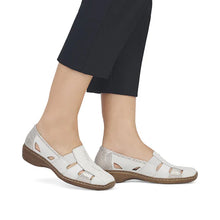 Load image into Gallery viewer, Rieker Ladies White Slip On Shoe 41385-80
