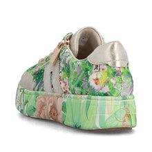 Load image into Gallery viewer, Rieker Ladies Green Multi Trainer: M7711-91
