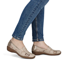 Load image into Gallery viewer, Rieker Ladies Beige Slip On Shoe 41385-63
