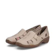 Load image into Gallery viewer, Rieker Ladies Beige Slip On Shoe 41385-63
