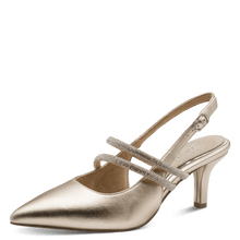 Load image into Gallery viewer, Marco Tozzi Ladies Gold Sling Back: 89604-46
