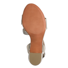 Load image into Gallery viewer, Marco Tozzi Ladies Gold Block Heel Sandal: 88300-46
