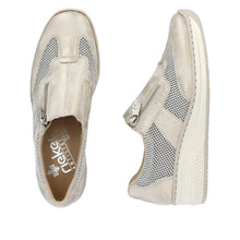 Load image into Gallery viewer, Rieker Ladies Gold Wedge Shoe: 48760-60
