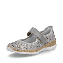 Load image into Gallery viewer, Rieker Ladies Grey Bar Shoe: N4299-90
