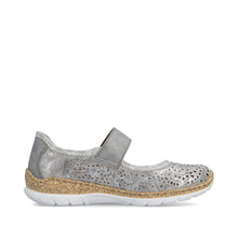 Load image into Gallery viewer, Rieker Ladies Grey Bar Shoe: N4299-90
