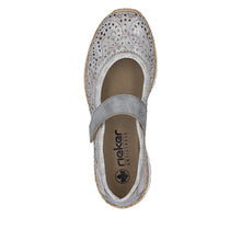 Load image into Gallery viewer, Rieker Ladies Grey Bar Shoe: N4299-90
