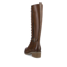 Load image into Gallery viewer, Remonte Ladies Tan Lace-Up Knee High Boot: D1A74-22
