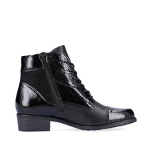 Load image into Gallery viewer, Remonte Black Patent/Leather Lace-Up Boot : D6882-00
