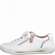 Load image into Gallery viewer, Jana Ladies White Lace-Up Trainer 23660-42

