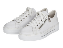 Load image into Gallery viewer, Rieker Ladies White Thick Sole Trainer
