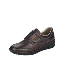 Load image into Gallery viewer, Rieker Ladies Brown Velcro Shoe 53750-25
